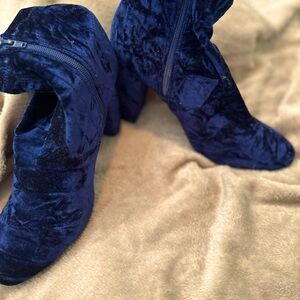 Velvet booties! Very comfortable and like new!